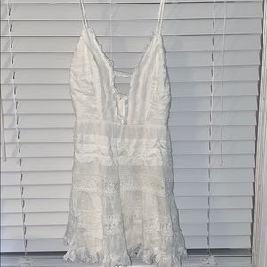 SELFIE LESLIE WHITE MINI DRESS